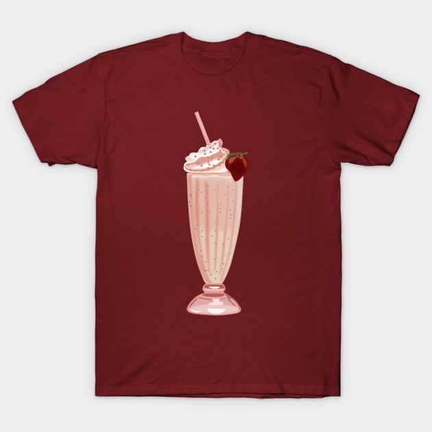 Strawberry milkshake T-Shirt by Comfylana